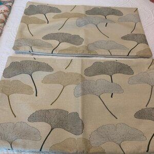Ginkgo Leaf Printed Lumbar Pillow Covers 12x20"